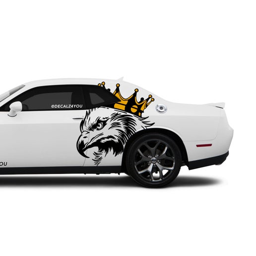 Large King Eagle Head Side Graphic Includes Driver & Passenger Challenger 2008 - Current.