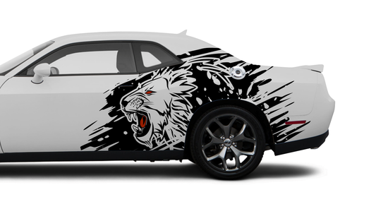 Side Lion Face Graphic INCLUDES Driver & Passenger