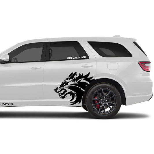 Snarling Wolf Side Graphic Includes Driver & Passenger Durango 2018 - Current