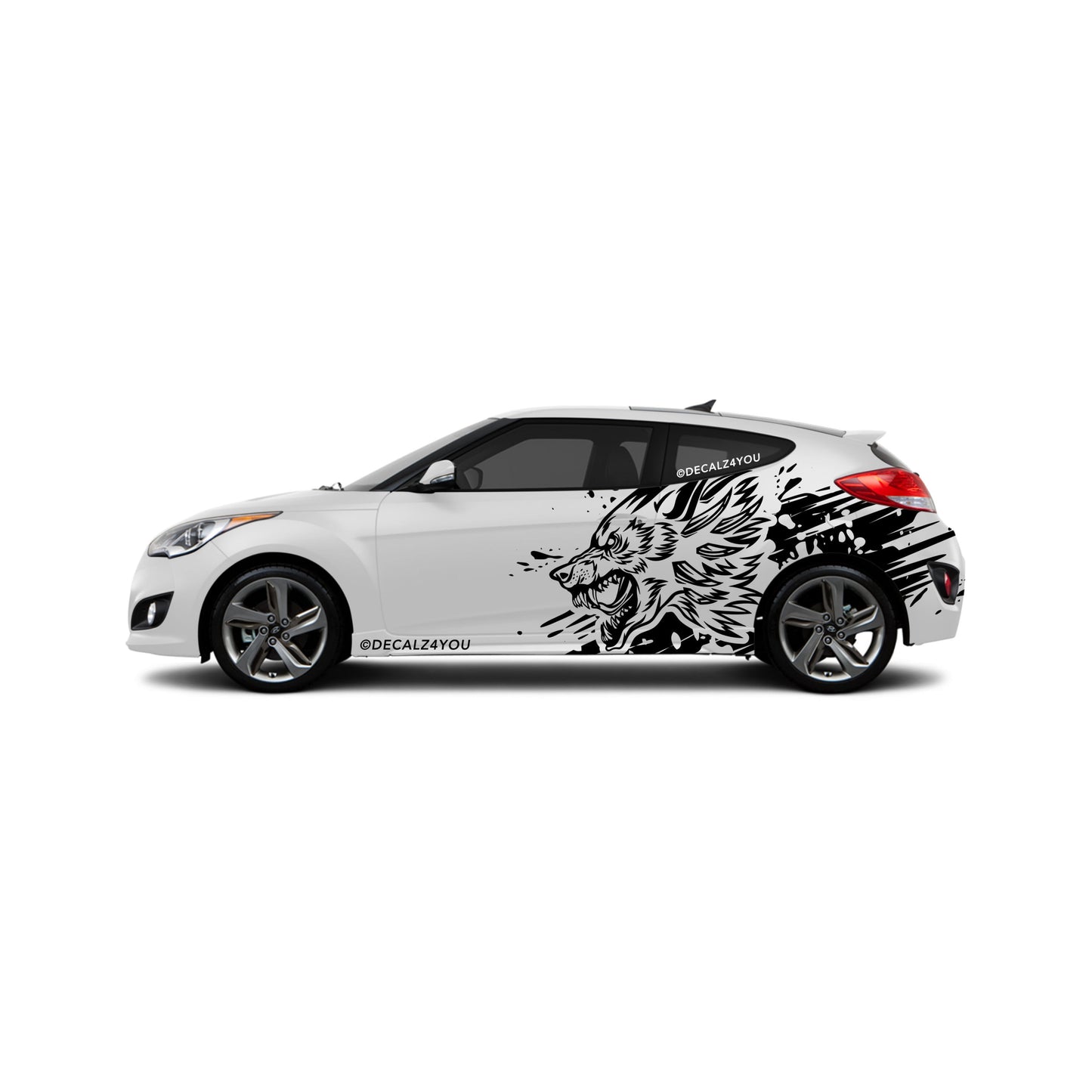 XL Wolf Side Graphic Includes Driver & Passenger Veloster 2019 - Current