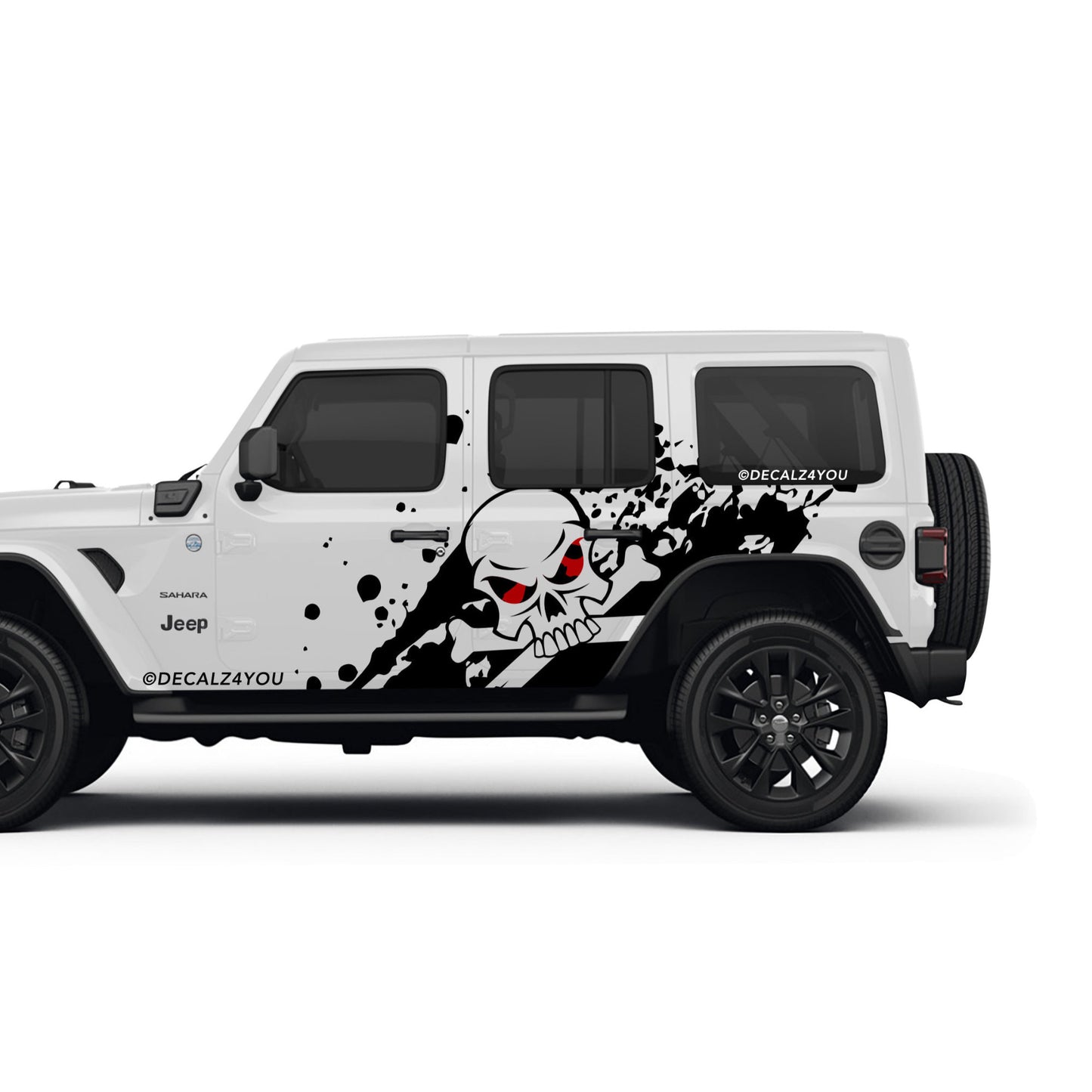 XL Skull Side Graphic Includes Driver & Passenger Wrangler 2018 - Current