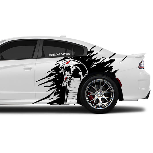 Angry Cobra XL Side Graphic Includes Driver & Passenger Charger 2015 - Current