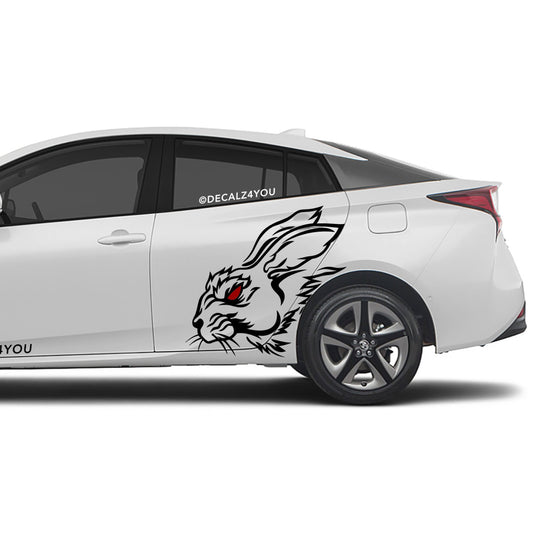 Angry Rabbit Side Graphic Includes Driver & Passenger Universal
