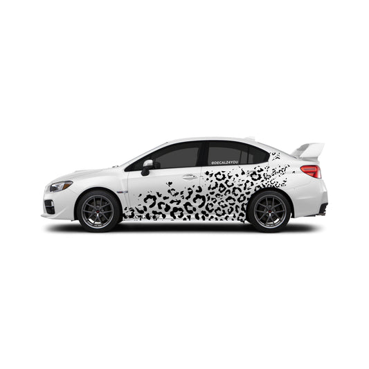 Leopard Skin Side Graphic Includes Driver & Passenger Universal
