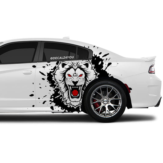 fierce Lion Side Graphic Includes Driver & Passenger Charger 2015 - Current