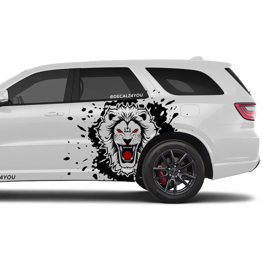 fierce Lion Side Graphic Includes Driver & Passenger Durango 2018 - Current