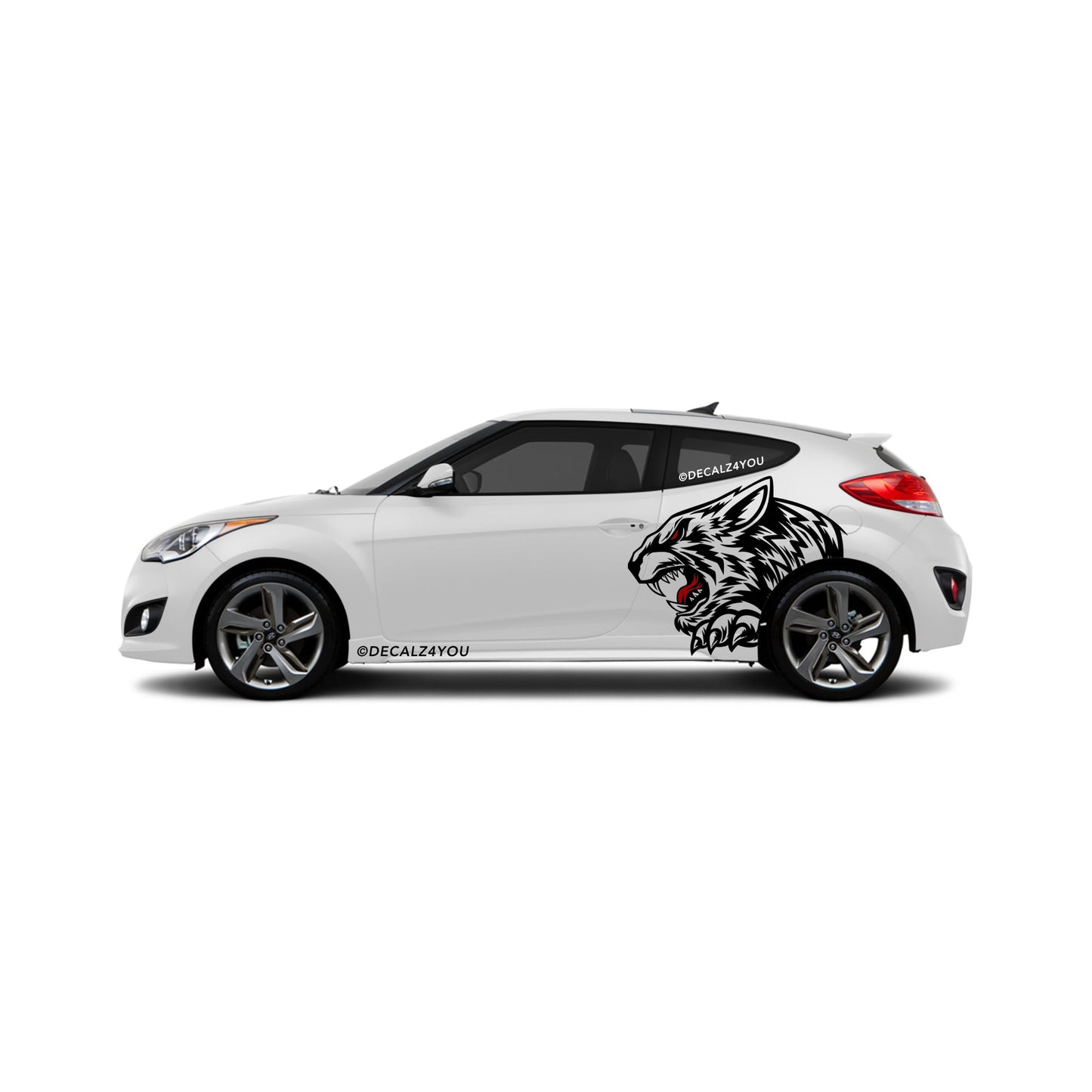 Angry Tiger Side Graphic Includes Driver & Passenger Veloster 2019 - Current