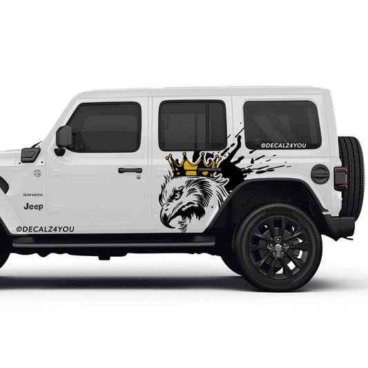 Large King Eagle Side Graphic Includes Driver & Passenger Wrangler 2018 - Current