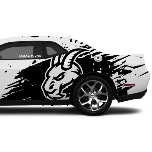Mean  Angry Goat Side Graphic Includes Driver & Passenger Challenger 2008 - Current.