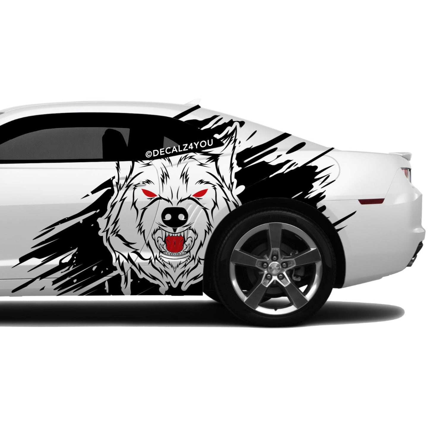 XL Angry Wolf Side Graphic Includes Driver & Passenger Camaro 2010 - 2015