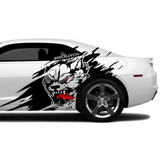Angry Wolf Side Graphic Includes Driver & Passenger Camaro 2010 - 2015