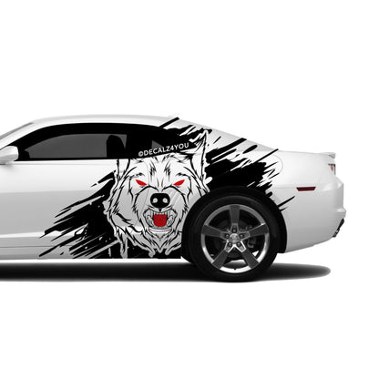 XL Angry Wolf Side Graphic Includes Driver & Passenger Camaro 2010 - 2015