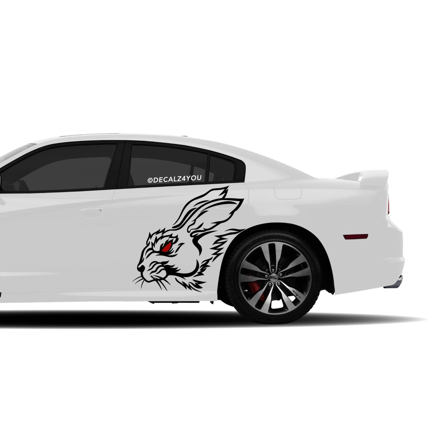Angry Rabbit Side Graphic Includes Driver & Passenger Charger 2011 - 2014