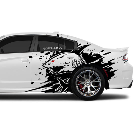 Angry Shark Side Graphic Includes Driver & Passenger Charger 2015 - Current