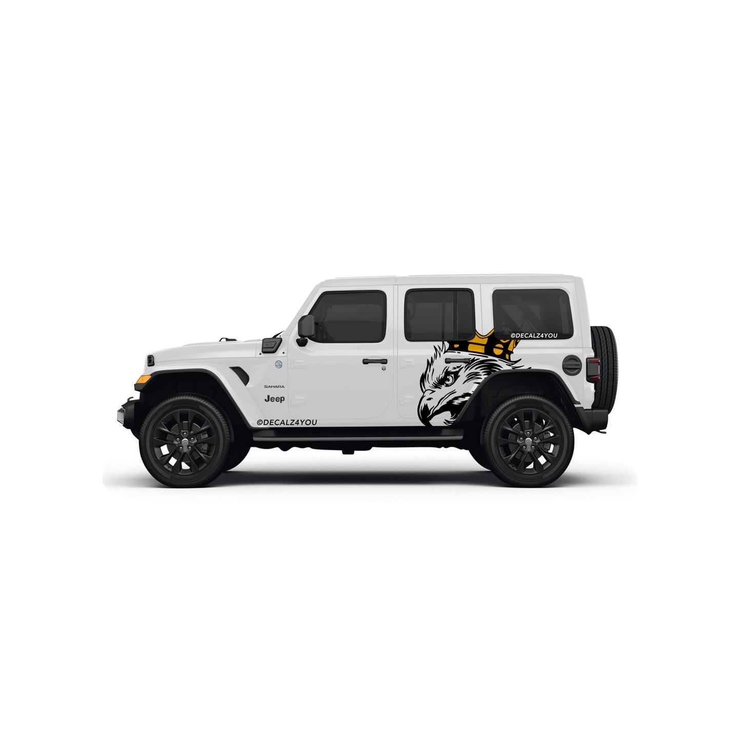 Large King Eagle Head Side Graphic Includes Driver & Passenger Wrangler 2018 - Current