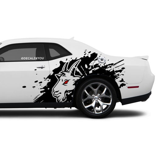 Angry Goat XL Side Graphic Includes Driver & Passenger Challenger 2008 - Current.