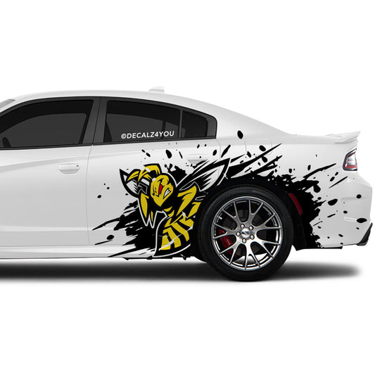 Angry Flying Hornet Side Graphic Includes Driver & Passenger Charger 2015 - Current