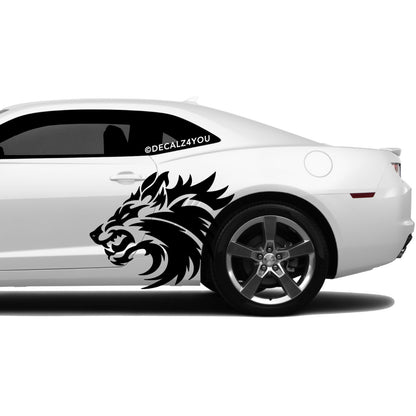 Snarling Wolf Side Graphic Includes Driver & Passenger Camaro 2010 - 2015