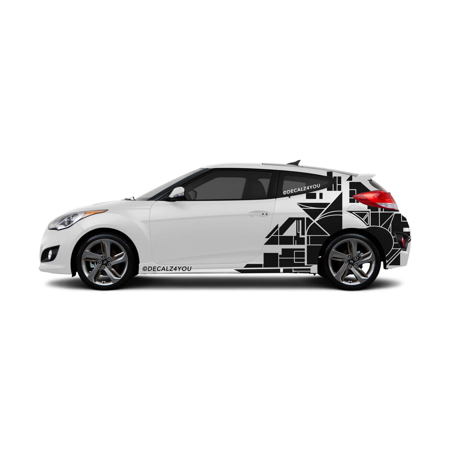 Abstract Design XL Side Graphic Includes Driver & Passenger Veloster 2019 - Current