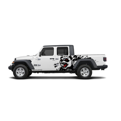 Angry Panda Side Graphic Includes Driver & Passenger Gladiator 2020 - Current