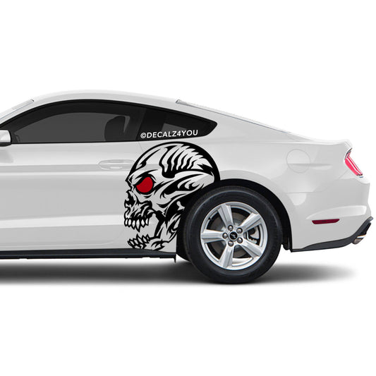 Skull Head Side Graphic Includes Driver & Passenger Mustang 2015 - Current