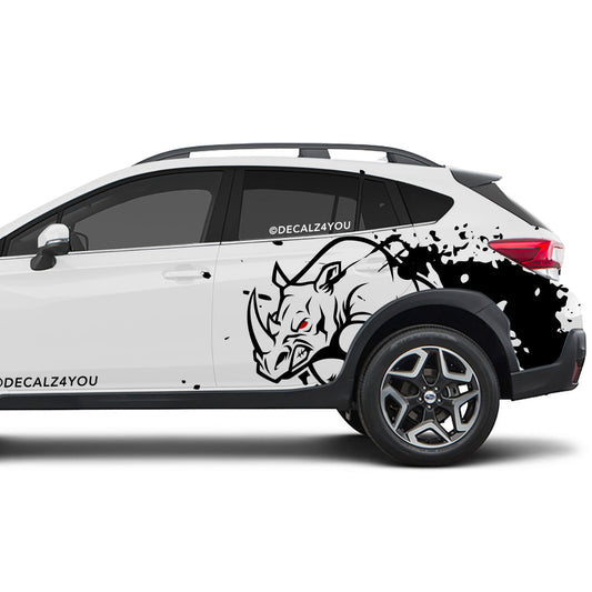 Angry Rhino Side Graphic Includes Driver & Passenger Crosstrek 2018 - 2020