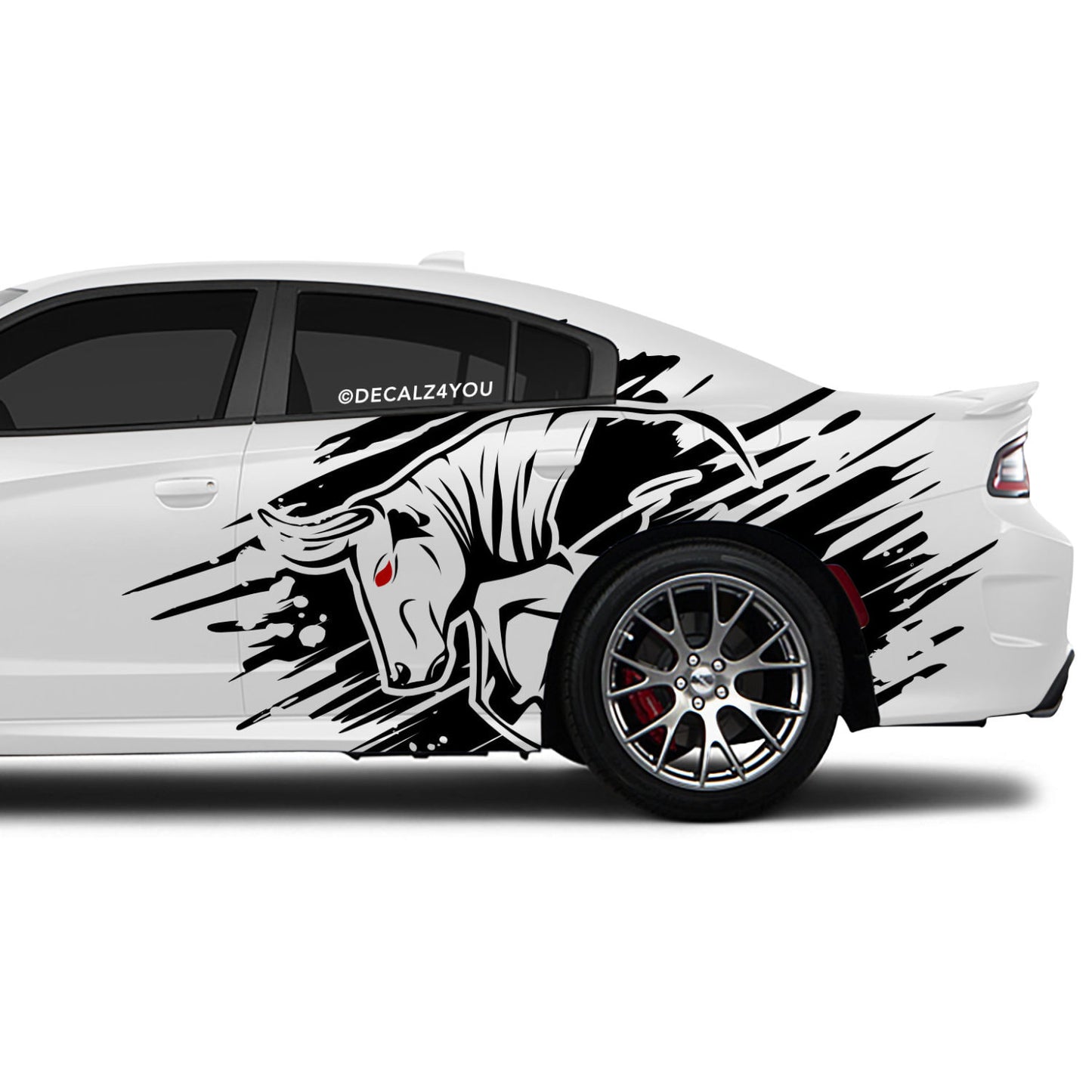 Angry Bull XL Side Graphic Includes Driver & Passenger Charger 2015 - Current
