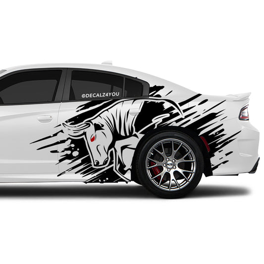 Angry Bull XL Side Graphic Includes Driver & Passenger Charger 2015 - Current