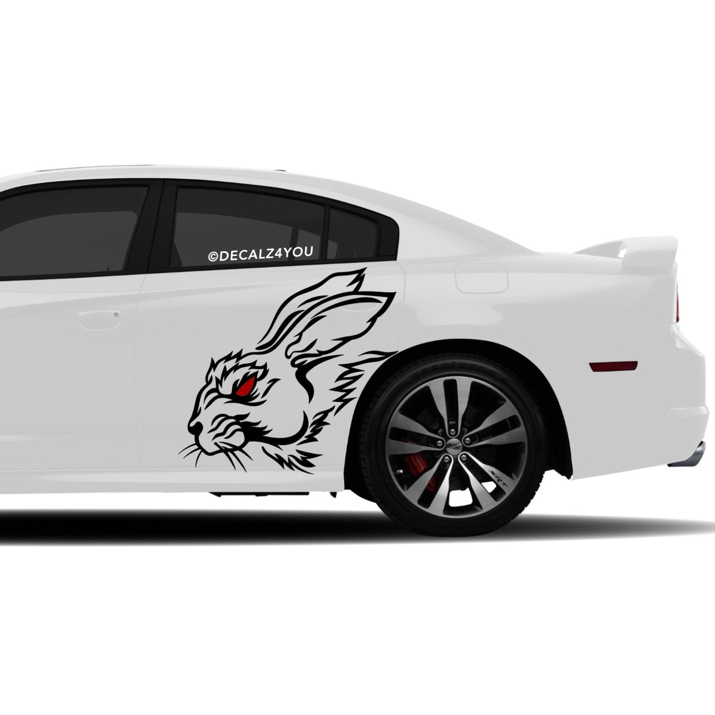 Angry Rabbit Side Graphic Includes Driver & Passenger Charger 2011 - 2014