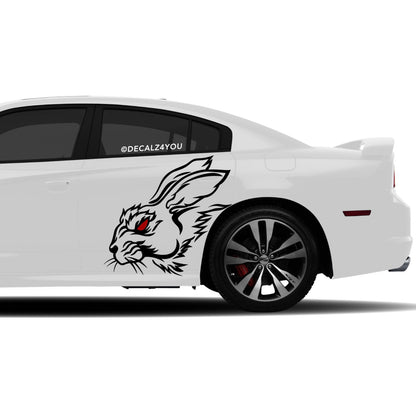Angry Rabbit Side Graphic Includes Driver & Passenger Charger 2011 - 2014