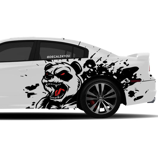 Angry Panda Side Graphic Includes Driver & Passenger Charger 2011 - 2014