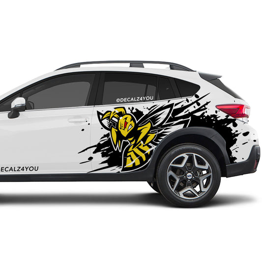 Angry Flying Hornet Side Graphic Includes Driver & Passenger Crosstrek 2018 - 2020