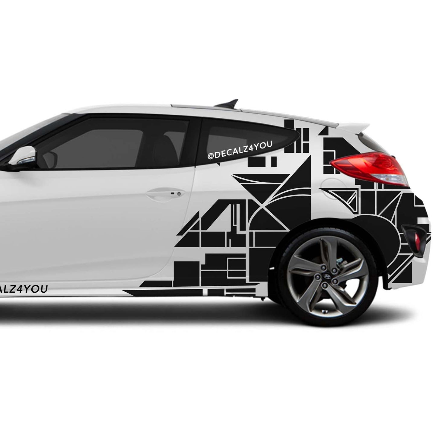 Abstract Design XL Side Graphic Includes Driver & Passenger Veloster 2019 - Current
