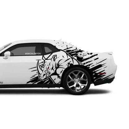 Large Angry Rhino Side Graphic Includes Driver & Passenger Challenger 2008 - Current.
