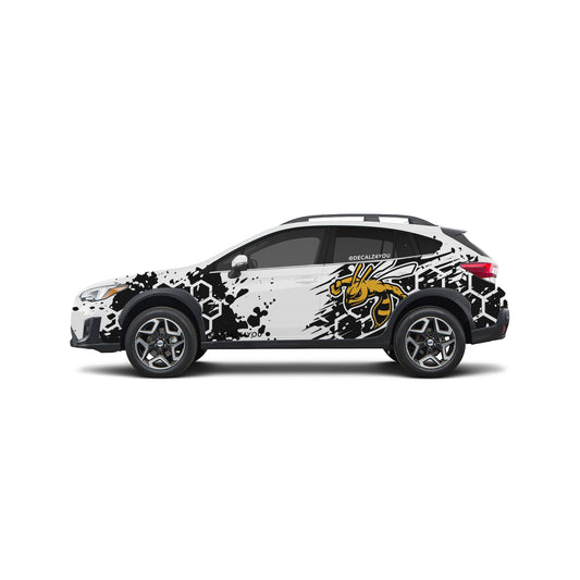 Extra Large HoneyComb Bee Side Graphic Includes Driver & Passenger Crosstrek 2018 - 2020