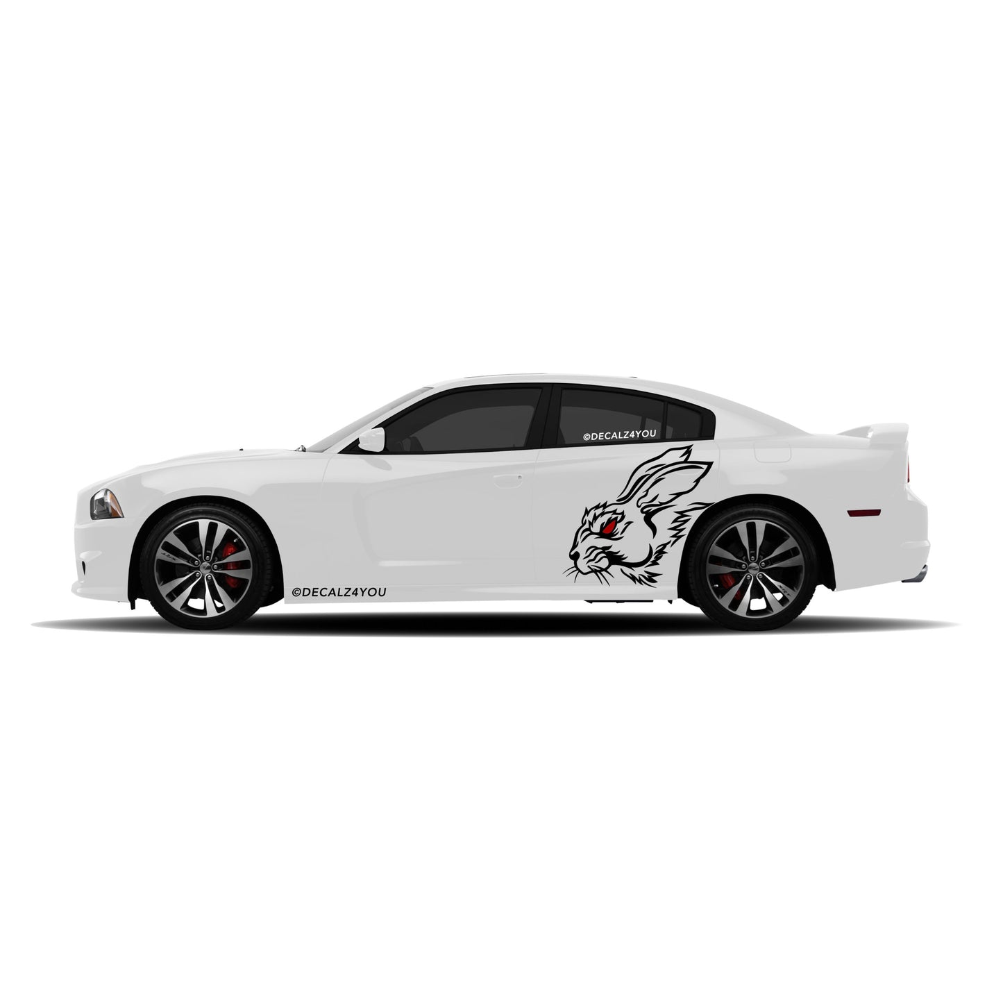 Angry Rabbit Side Graphic Includes Driver & Passenger Charger 2011 - 2014