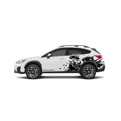 Angry Grizzly Side Graphic Includes Driver & Passenger Crosstrek 2018 - 2020