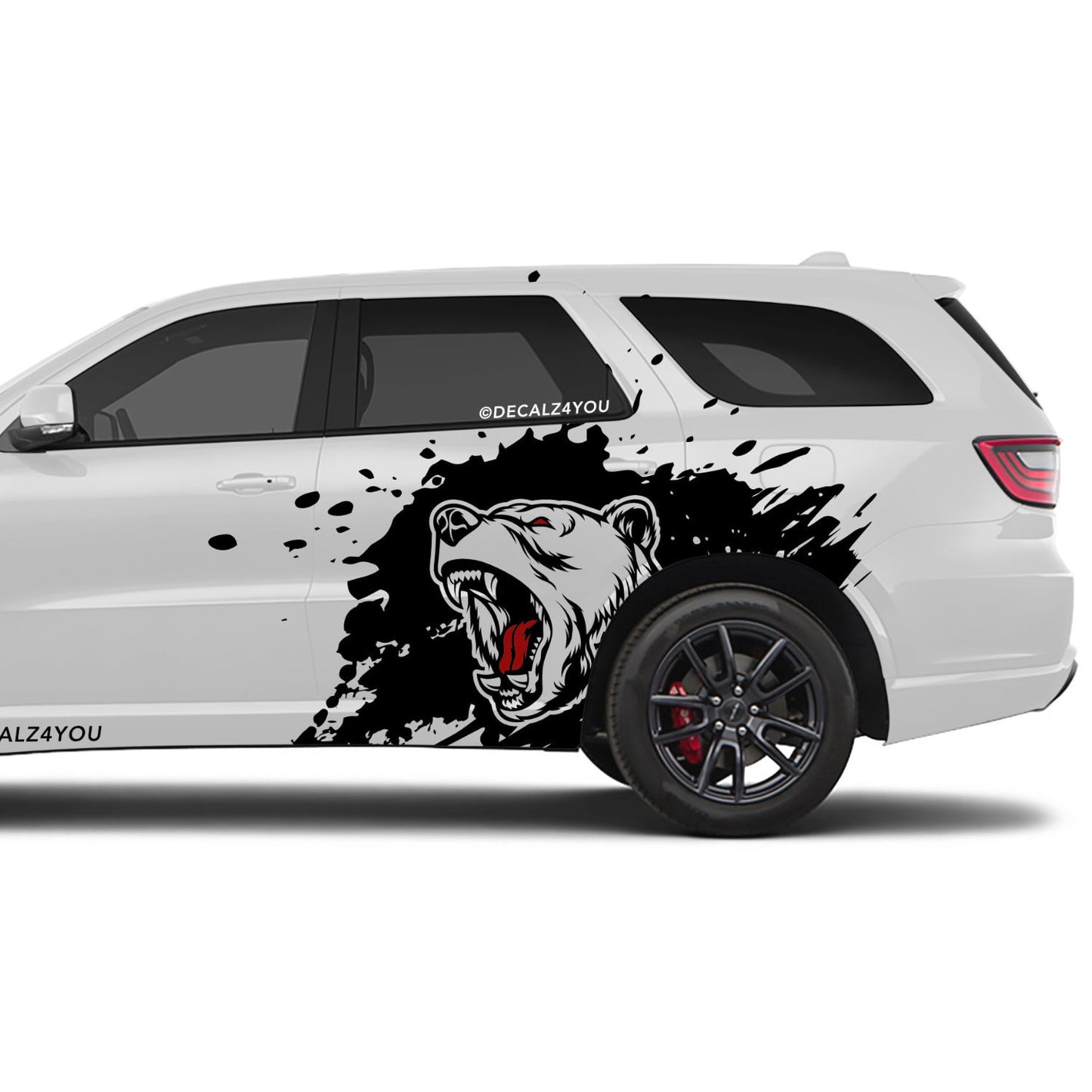 Large Angry Bear  Side Graphic Includes Driver & Passenger Durango 2018 - Current