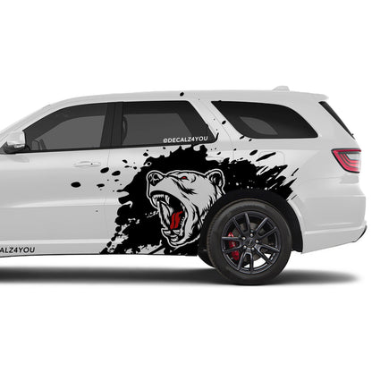 Large Angry Bear  Side Graphic Includes Driver & Passenger Durango 2018 - Current