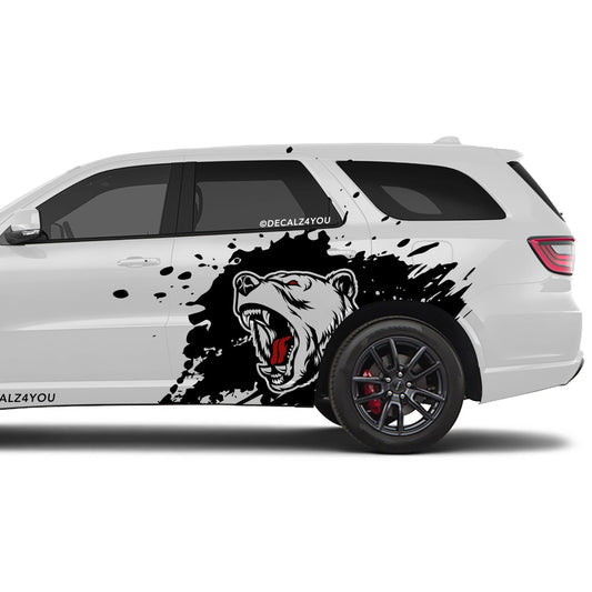 Large Angry Bear  Side Graphic Includes Driver & Passenger Durango 2018 - Current
