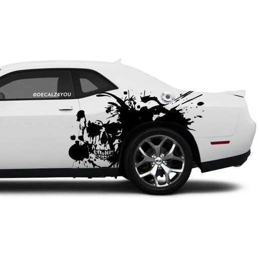 Large Skull Side Graphic Includes Driver & Passenger Challenger 2008 - Current.