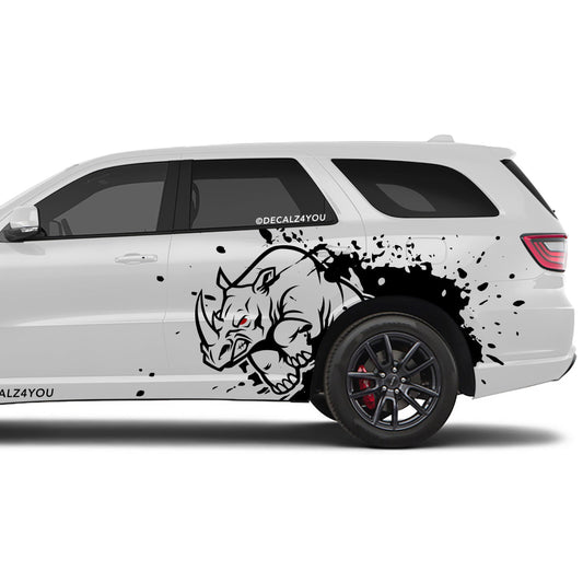 Angry Rhino Side Graphic Includes Driver & Passenger Durango 2018 - Current