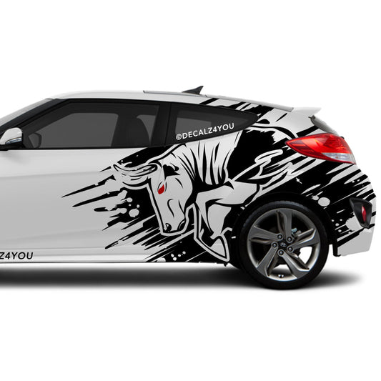 Angry Bull XL Side Graphic Includes Driver & Passenger Veloster 2019 - Current