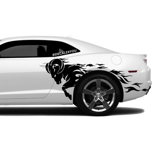 Angry Ram Side Graphic Includes Driver & Passenger Camaro 2010 - 2015