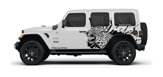 Leopard  Side Graphic Includes Driver & Passenger Wrangler 2018 - Current