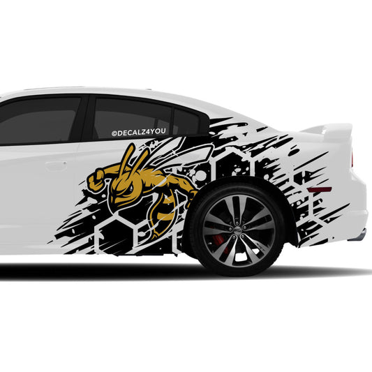 Angry Large Hornet Side Graphic Includes Driver & Passenger Charger 2011 - 2014
