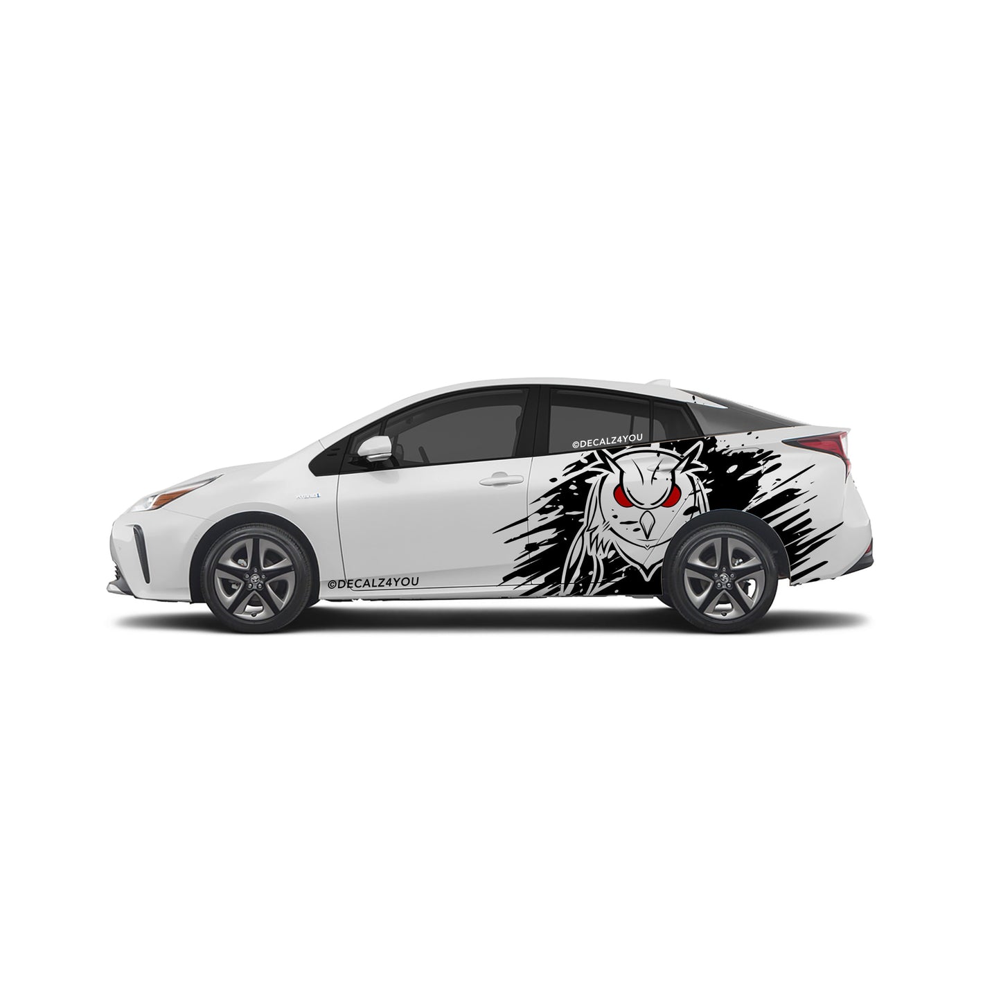Angry Owl Side Graphic Includes Driver & Passenger Prius 2016 - 2022