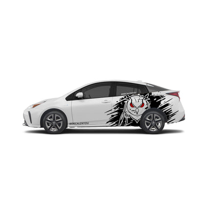 Angry Owl Side Graphic Includes Driver & Passenger Prius 2016 - 2022