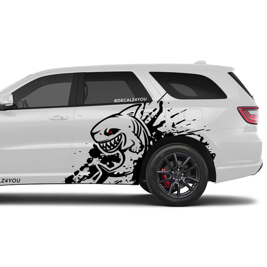 Angry Large Shark Side Graphic Includes Driver & Passenger Durango 2018 - Current