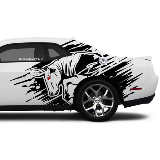 Angry Bull XL Side Graphic Includes Driver & Passenger Challenger 2008 - Current.